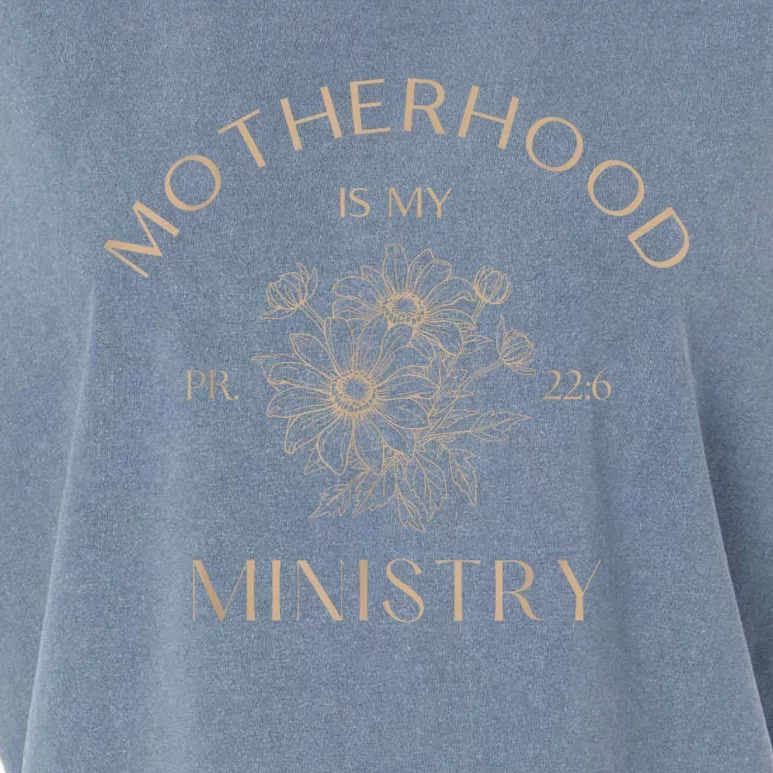 Motherhood Is My Ministry Homeschool Mom Christian Mom Garment-Dyed Women's Muscle Tee