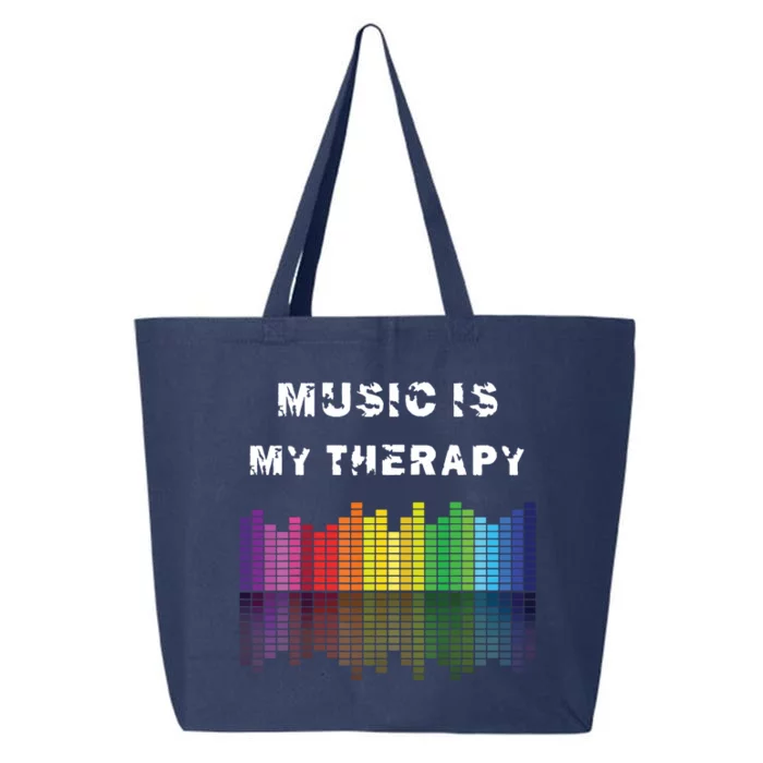 Music Is My Therapy Equalizer DJ Musical Quotes Gift 25L Jumbo Tote