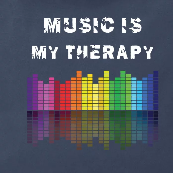 Music Is My Therapy Equalizer DJ Musical Quotes Gift Zip Tote Bag