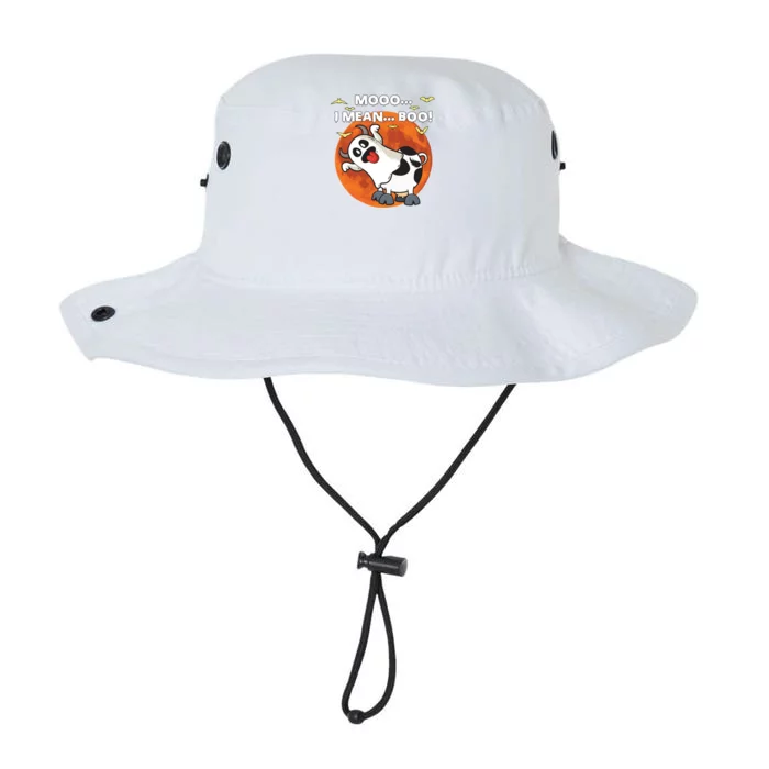 Moo I Mean Boo Ghost Cow Halloween Moon Gift Legacy Cool Fit Booney Bucket Hat