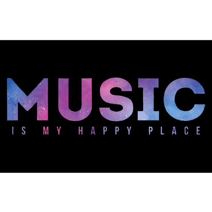 Music Is My Happy Place Bumper Sticker