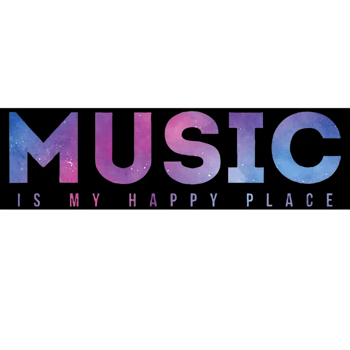 Music Is My Happy Place Bumper Sticker