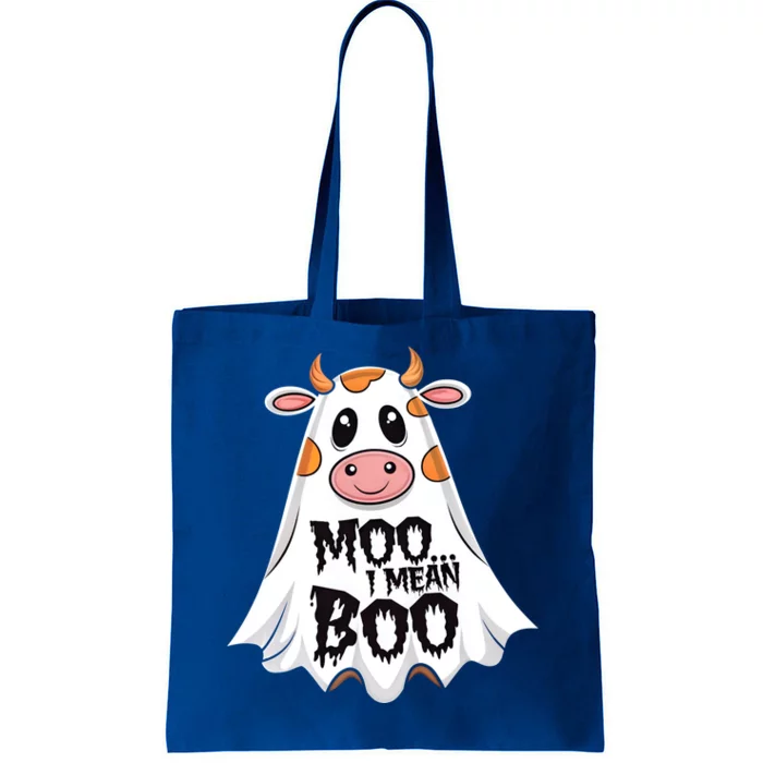 Moo I Mean Boo Cow Halloween Animal Fun Costume Party Gift Tote Bag