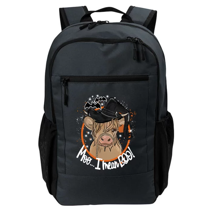 Moo I Mean Boo Witch Cow Gift Ghost Cow Halloween Farmer Meaningful Gift Daily Commute Backpack