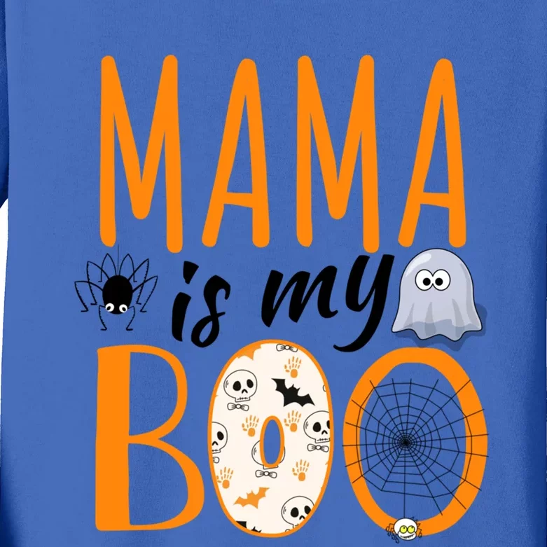 Mama Is My Boo Funny Halloween Costume Cool Gift Kids Long Sleeve Shirt