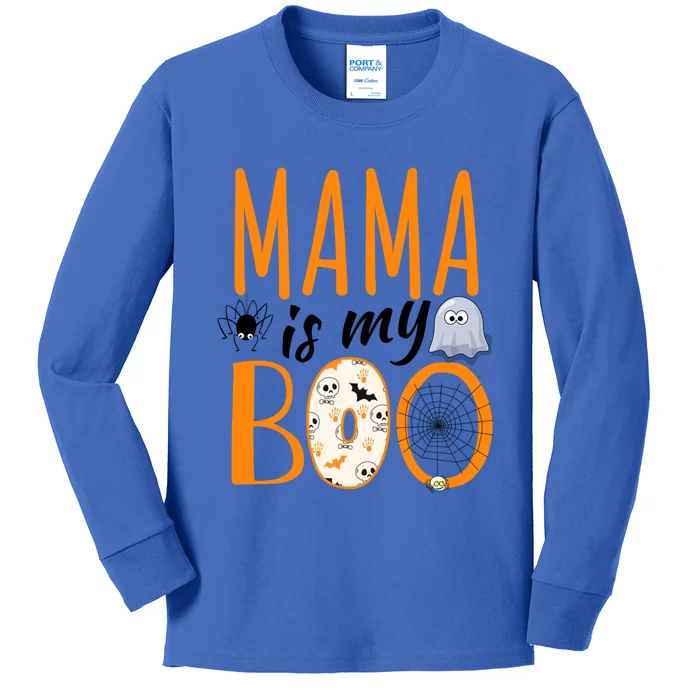 Mama Is My Boo Funny Halloween Costume Cool Gift Kids Long Sleeve Shirt