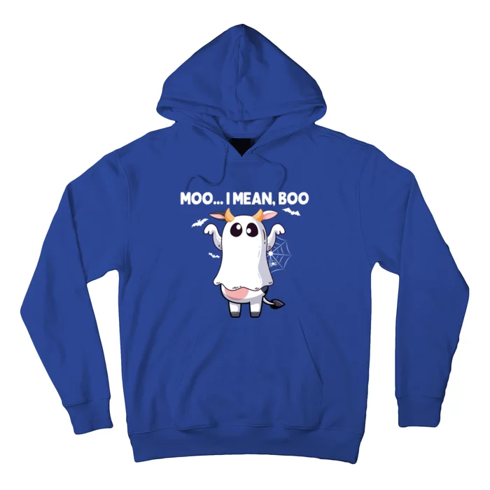 Moo I Mean Boo Halloween Cow Ghost Moo Cow Meaningful Gift Hoodie