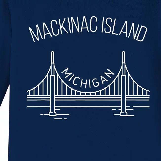 Mackinac Island Michigan Baby Long Sleeve Bodysuit