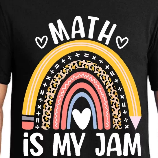 Math Is My Jam First Day Back To School Math Teacher Student Pajama Set