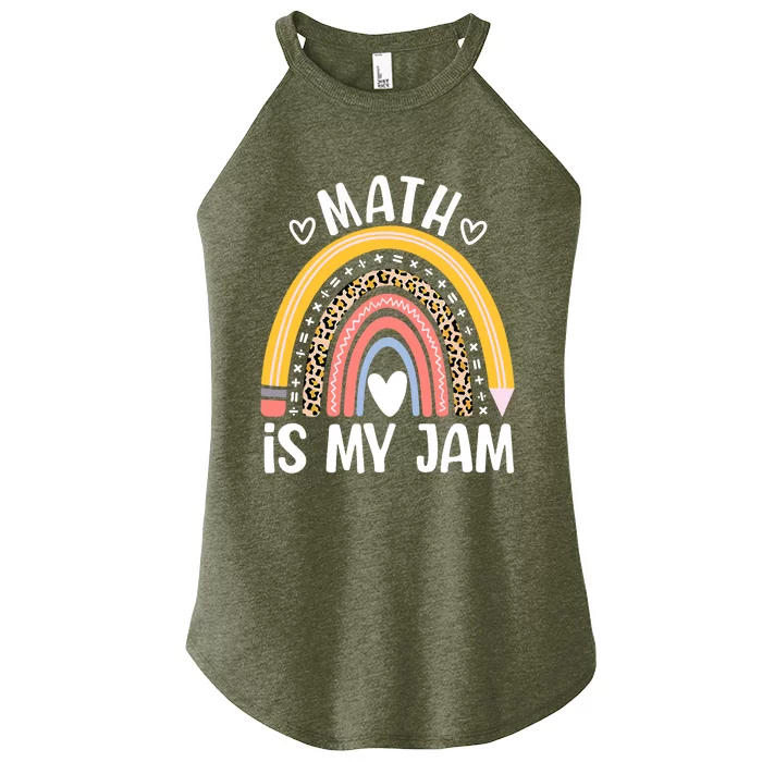 Math Is My Jam First Day Back To School Math Teacher Student Women’s Perfect Tri Rocker Tank