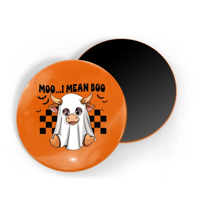 Moo I Mean Boo Ghost Cow Funny Halloween Costume Cow Lover Magnet