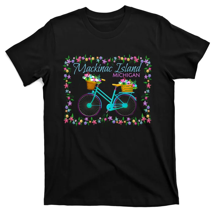 Mackinac Island Michigan Gift Vintage Bike T-Shirt