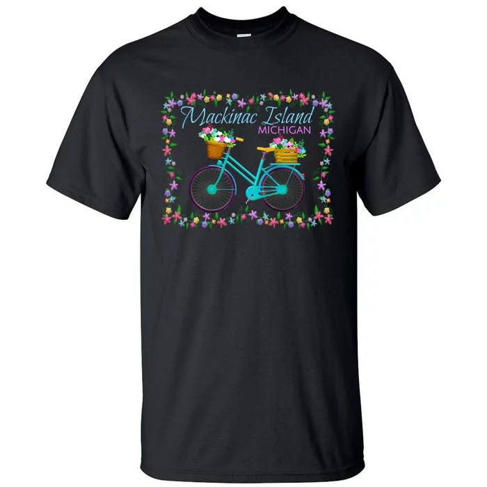 Mackinac Island Michigan Gift Vintage Bike Tall T-Shirt