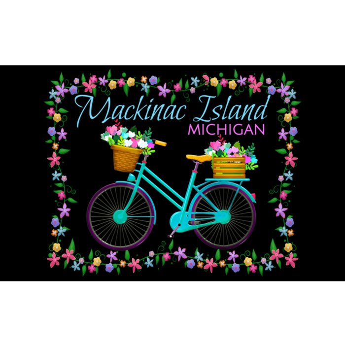 Mackinac Island Michigan Gift Vintage Bike Bumper Sticker