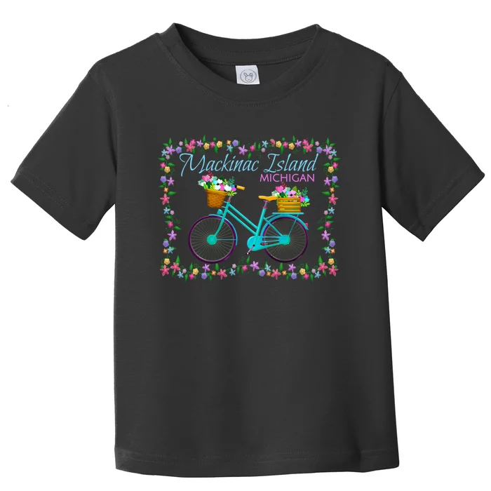 Mackinac Island Michigan Gift Vintage Bike Toddler T-Shirt