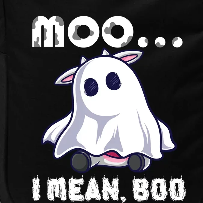 Moo I Mean Boo Cow Farming Halloween Gift Impact Tech Backpack