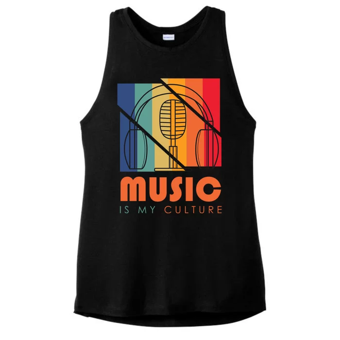 Music Is My Culture Ladies Tri-Blend Wicking Tank