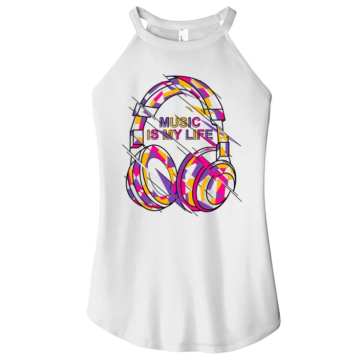 Music Is My Life Women’s Perfect Tri Rocker Tank