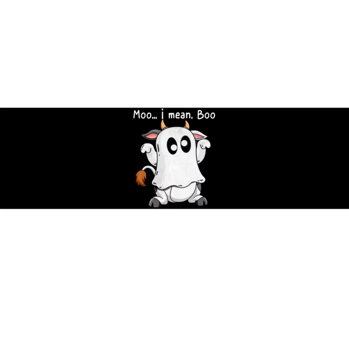 Moo I Mean Boo Ghost Cow Ghost Cow Halloween Farmer Bumper Sticker