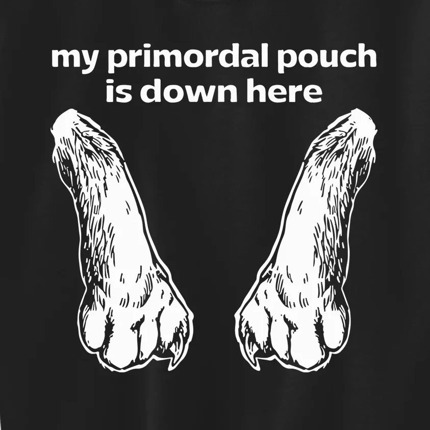 Mango Island My Primordial Pouch Is Down Here Kids Sweatshirt