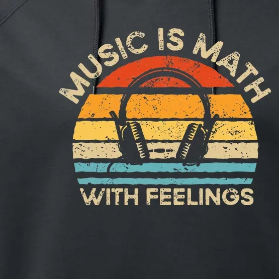 Music Is Math With Feelings Performance Fleece Hoodie