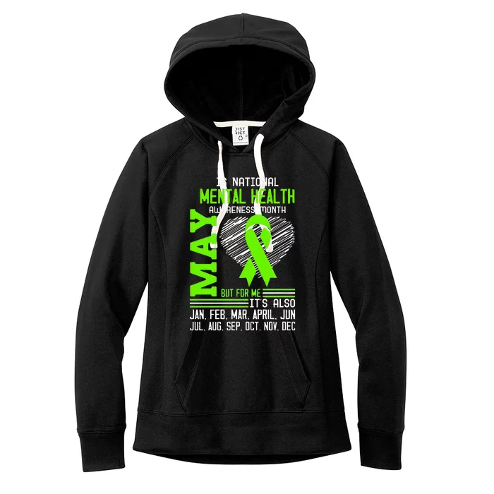 May Is Mental Health Awareness Month Women's Fleece Hoodie