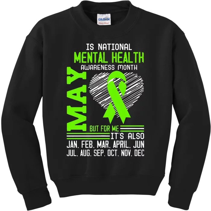 May Is Mental Health Awareness Month Kids Sweatshirt