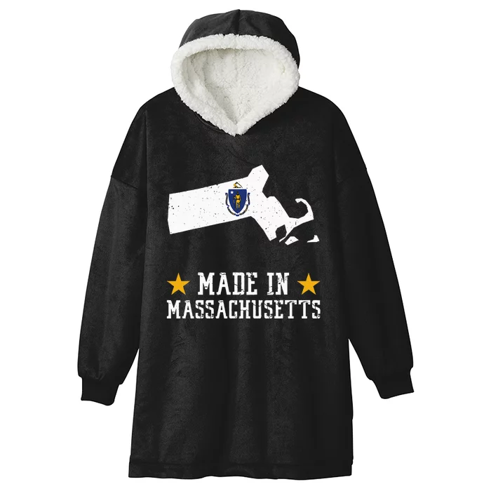 Made In Massachusetts Massachusetts Pride Us State Hooded Wearable Blanket