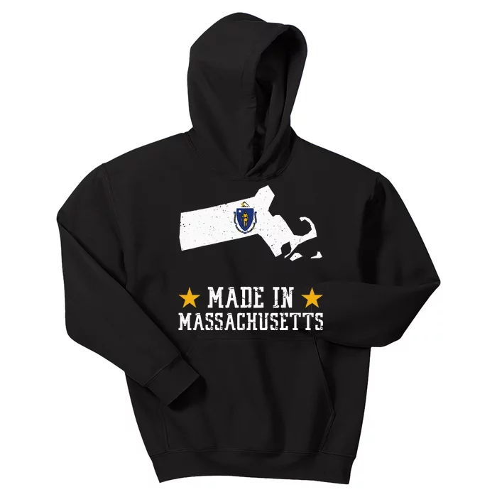 Made In Massachusetts Massachusetts Pride Us State Kids Hoodie