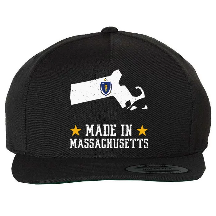 Made In Massachusetts Massachusetts Pride Us State Wool Snapback Cap