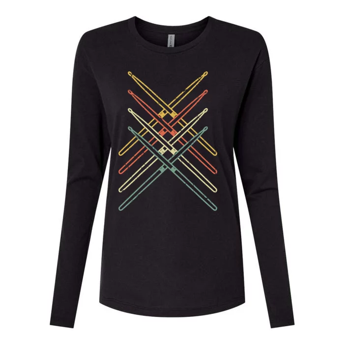 Musical Instrut Music Drummer Drumsticks Drums Gift Womens Cotton Relaxed Long Sleeve T-Shirt