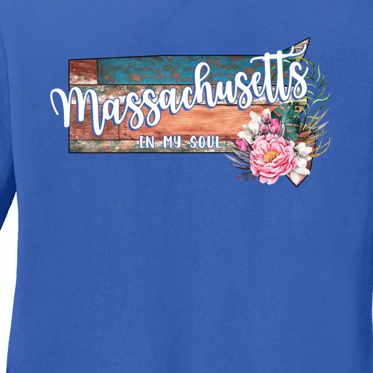 Massachusetts In My Soul Ladies Long Sleeve Shirt