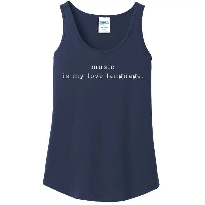 Music Is My Love Language Ladies Essential Tank