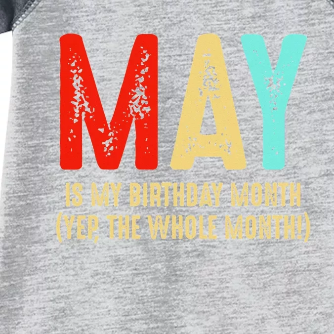 May Is My Birthday Month The Whole Month Birthday May Infant Baby Jersey Bodysuit