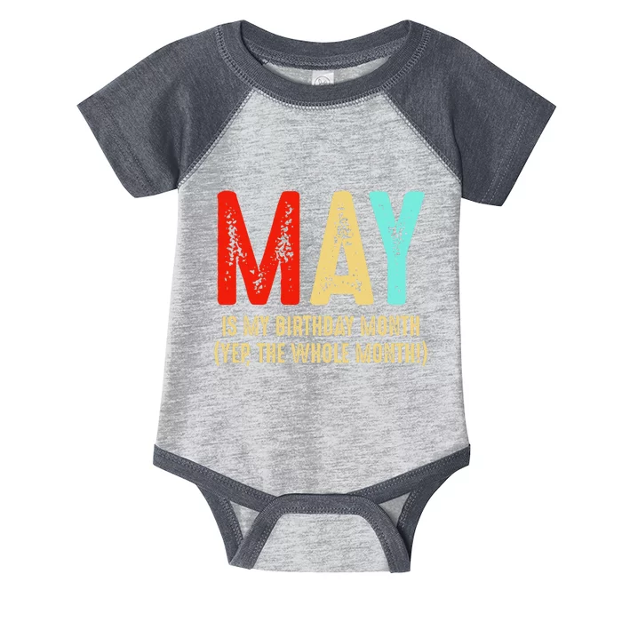 May Is My Birthday Month The Whole Month Birthday May Infant Baby Jersey Bodysuit