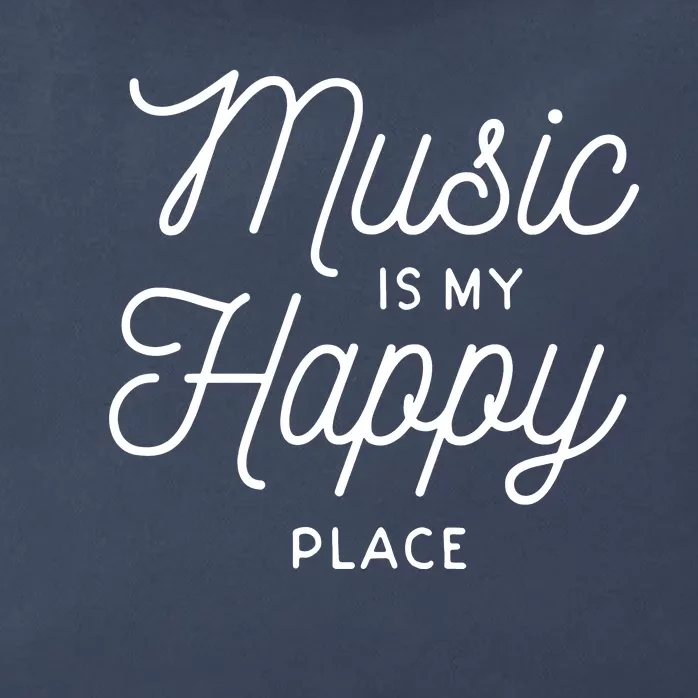 Music Is My Happy Place Zip Tote Bag