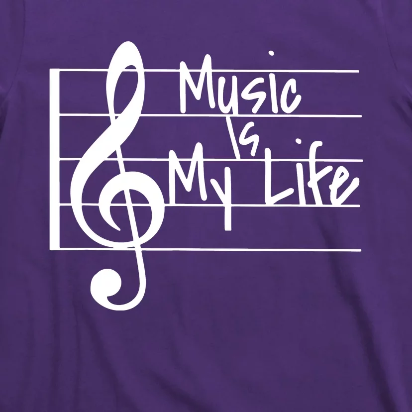 Music Is My Life Musical Note T-Shirt