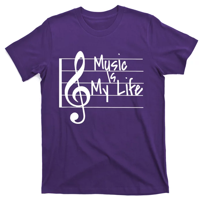 Music Is My Life Musical Note T-Shirt