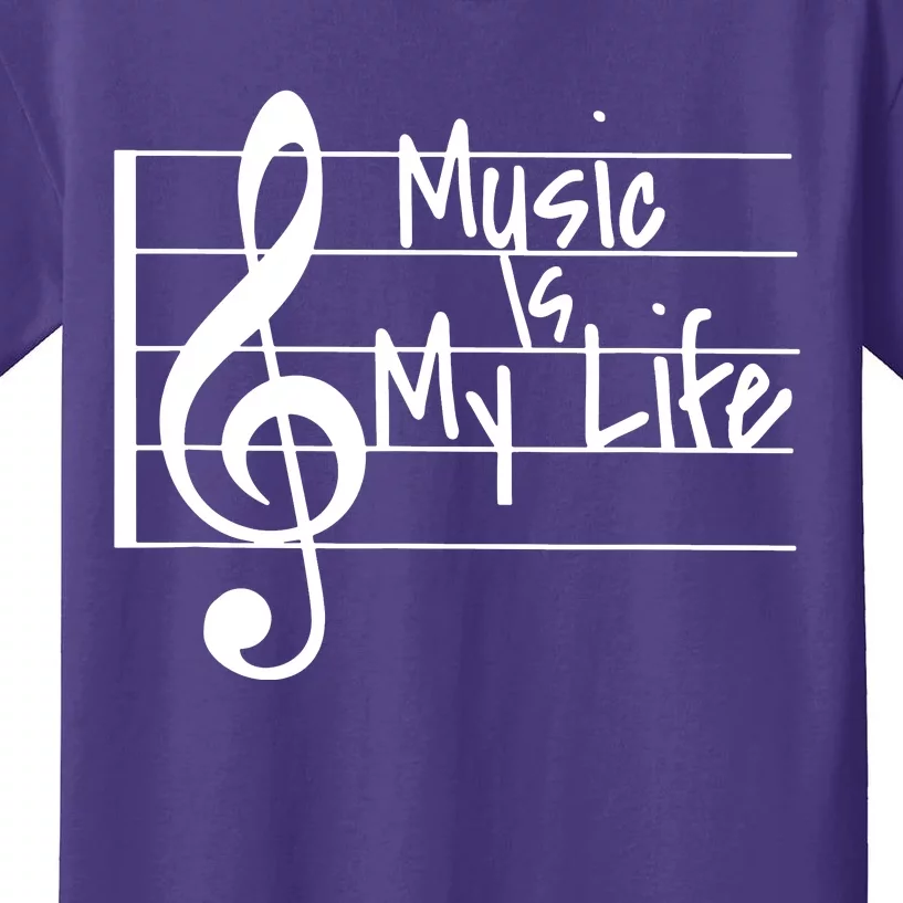 Music Is My Life Musical Note Kids T-Shirt