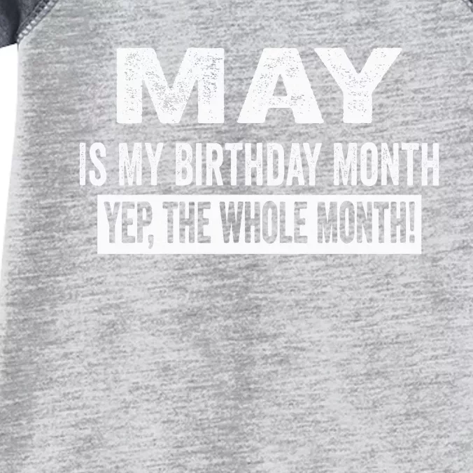 May Is My Birthday Month Yep The Whole Month Infant Baby Jersey Bodysuit