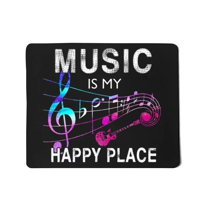 Music Is My Happy Place Inspiring Music Novelty Gift Mousepad