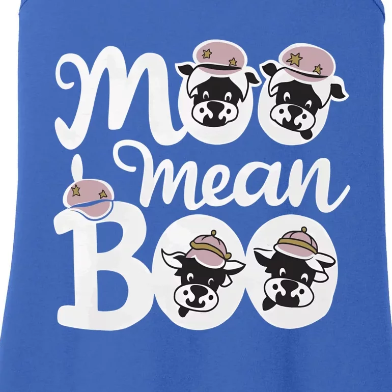 Moo I Mean Boo Spooky Cow Halloween Western Cow Lover Ghost Funny Gift Ladies Essential Tank