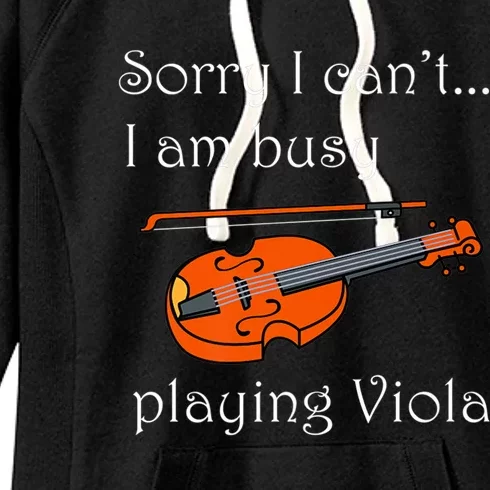 Music Instrut Musician Violist Playing Viola Funny Gift Women's Fleece Hoodie