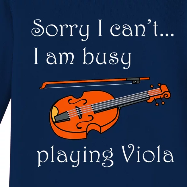 Music Instrut Musician Violist Playing Viola Funny Gift Baby Long Sleeve Bodysuit