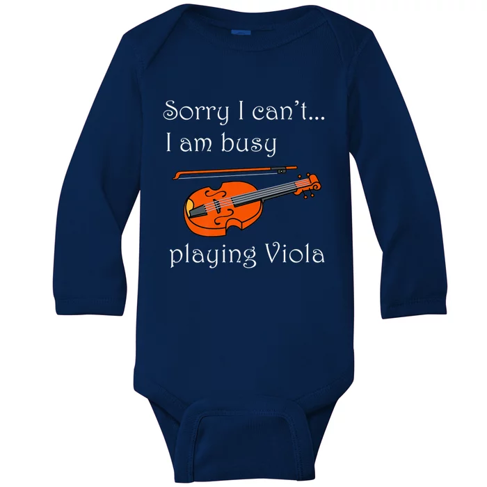 Music Instrut Musician Violist Playing Viola Funny Gift Baby Long Sleeve Bodysuit