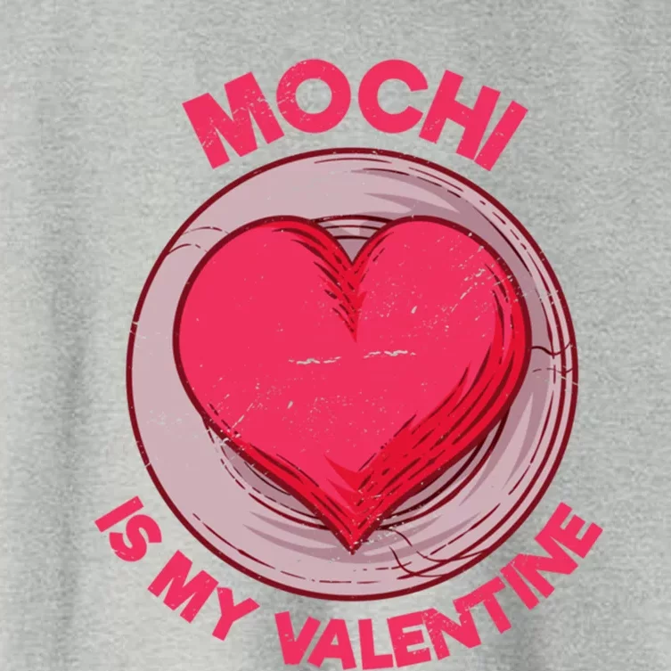 Mochi Is My Valentine Japanese Rice Cake Funny Dessert Humor Funny Gift Women's Crop Top Tee