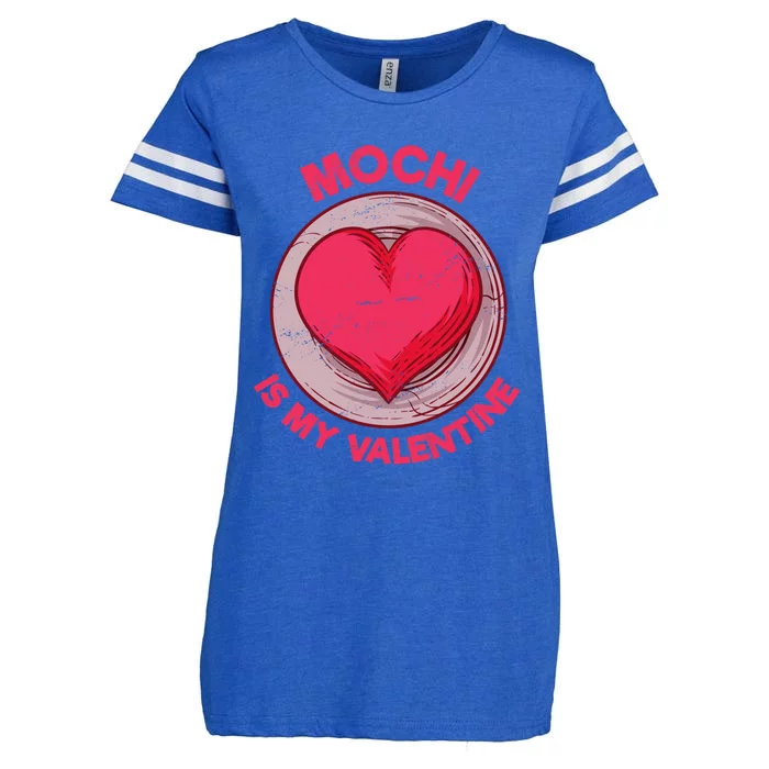 Mochi Is My Valentine Japanese Rice Cake Funny Dessert Humor Cool Gift Enza Ladies Jersey Football T-Shirt