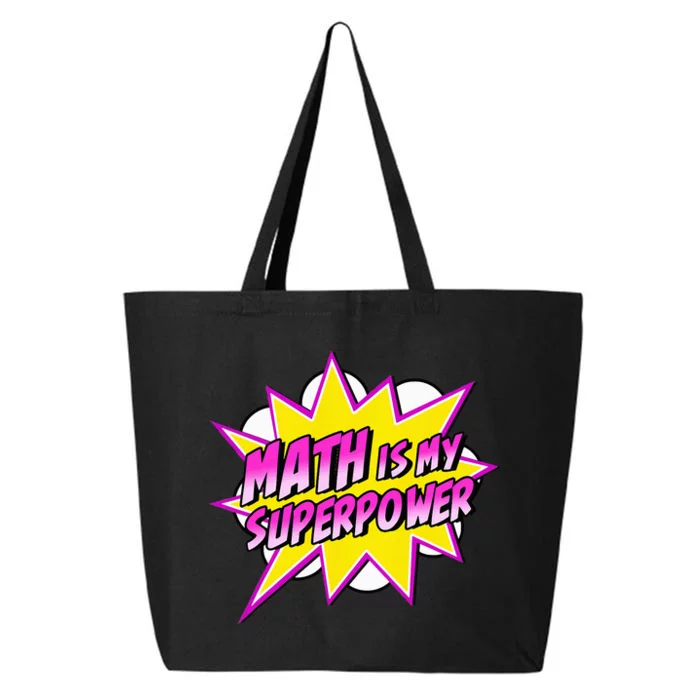 Math Is My Superpower Superhero Comic Algebra Lover 25L Jumbo Tote