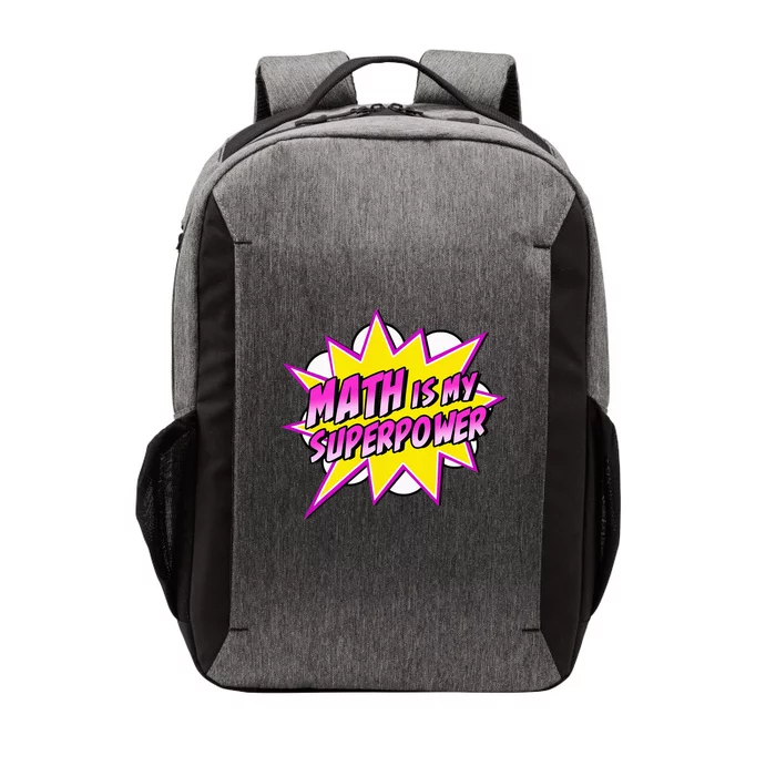 Math Is My Superpower Superhero Comic Algebra Lover Vector Backpack