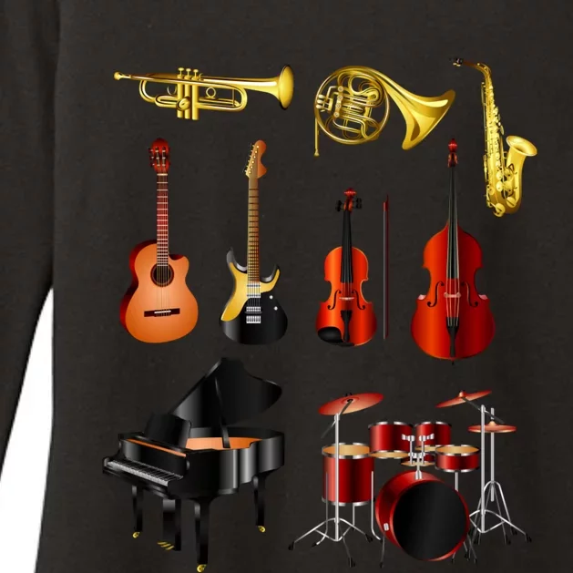 Musical Instruments Womens CVC Long Sleeve Shirt